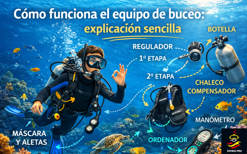 Cómo funciona el equipo de buceo: explicación sencilla Cómo funciona el equipo de buceo