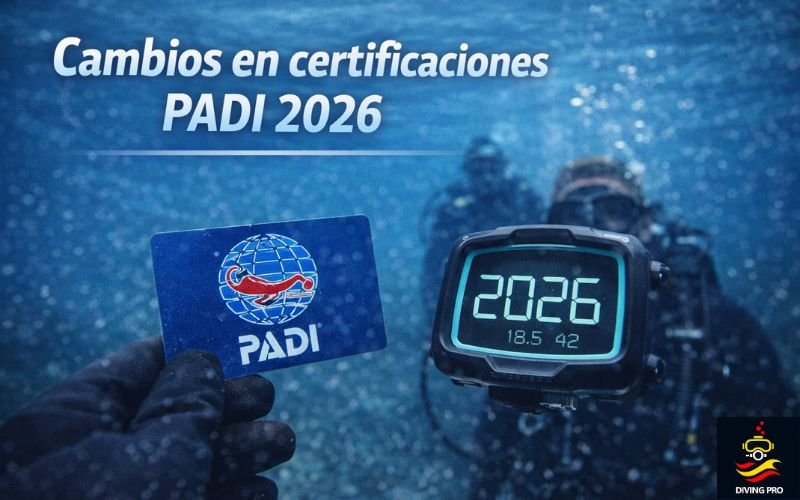 Cambios en certificaciones PADI 2026