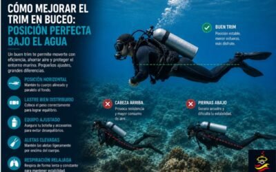 Cómo mejorar el trim en buceo: posición perfecta bajo el agua