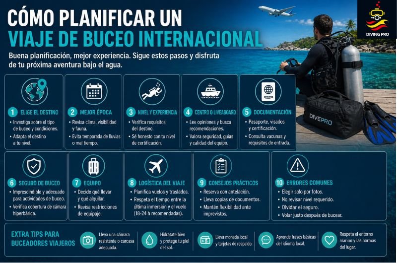 Cómo planificar un viaje de buceo internacional