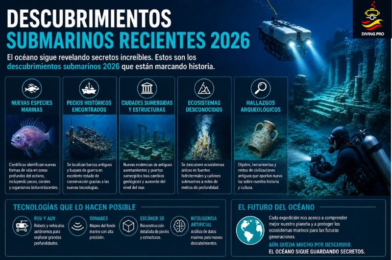Descubrimientos submarinos recientes 2026