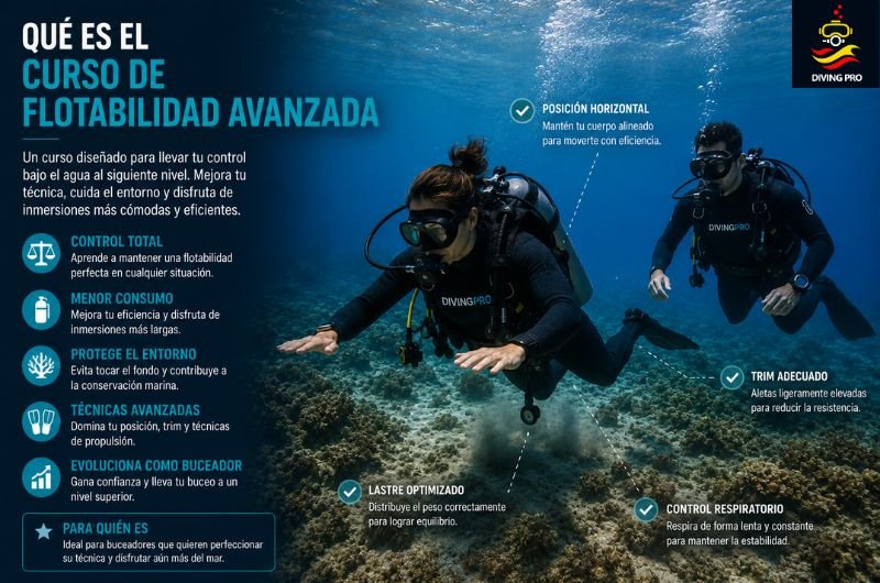 Qué es el curso de flotabilidad avanzada Curso de flotabilidad avanzada