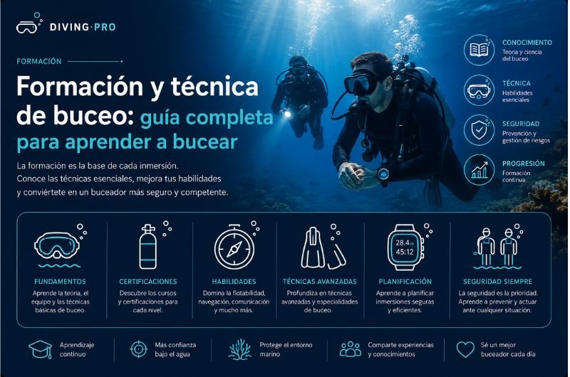 Formación y técnica de buceo