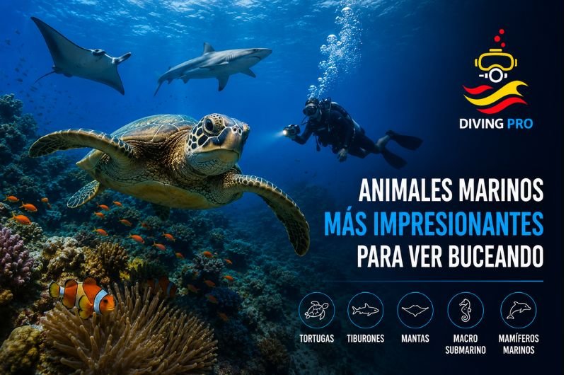 Animales marinos más impresionantes para ver buceando
