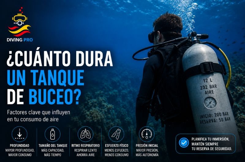 Cuánto dura un tanque de buceo